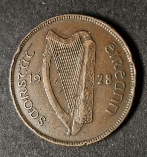 Ireland 1d 1928 Penny Coin