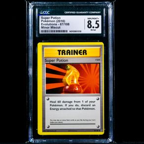 Super Potion 87/108 Minor Miscut CGC 8.5 NM/Mint+ Graded XY Evolutions 2016 Pokemon Card Error