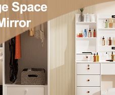 Dressing Table with Mirror and Stool