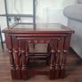 Nest of 3 mahogany tables Image 4