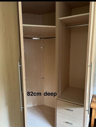Price drop ###Solid Oak Corner Wardrobe Real Wood
