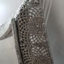 Silver metal tear drop mirror Image 2