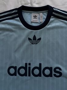 Adidas Originals Retro Football Jersey T-Shirt Blue Navy Size M Oversized