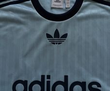 Adidas Originals Retro Football Jersey T-Shirt Blue Navy Size M Oversized