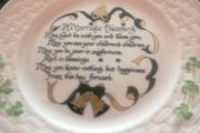 Belleek  china marriage blessing plate