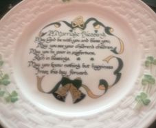 Belleek  china marriage blessing plate