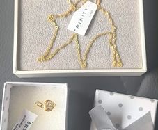 14K (585) Yellow Gold Necklace with Pendant Perfect Gift for Baptism or First Communion