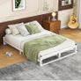 Double Bed Frame,4ft6 Floor Bed Frame Double Bed Base with Reinforced Steel Slats Image 4