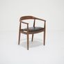 Vintage Danish Black Leather and Teak Desk Chair by Illum Wikkelso for N. Eilersen, 1960s. Image 2