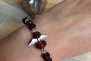 Beautiful Handmade Purple Crystal Angel Bracelet