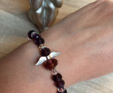 Beautiful Handmade Purple Crystal Angel Bracelet