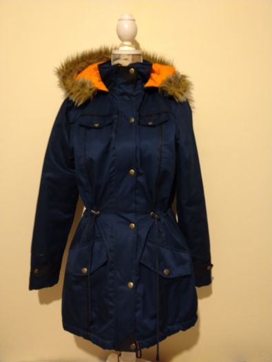 Navy Blue Parka Jacket