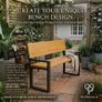 CHRONO Industrial Steel Bench Legs (Pair) | Modern Hourglass DIY Base Image 2