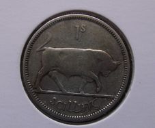 Irish Free State. Silver Shilling (1937) Scarce Year!