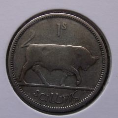 Irish Free State. Silver Shilling (1937) Scarce Year!