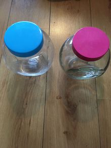 2 Glass Jars