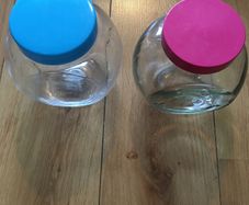 2 Glass Jars
