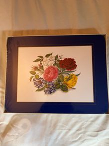 6 Brand New Unopened Vintage Floral Placemats