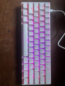 Gaming keyboard with custom lights