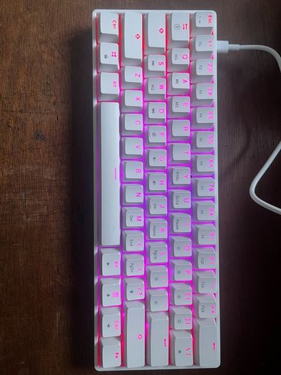 Gaming keyboard with custom lights