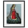 Drone view close-up Poolbeg Lighthouse, Dublin. Large framed print by artist Helen Mathews. 43cm x 53cm. Image 2