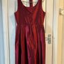 Very good condition Red dress with belt . Size 14 Image 3