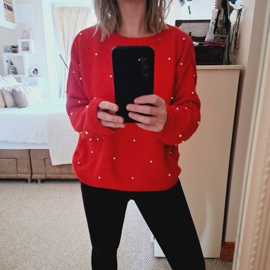 H&M Red Wool Jumper