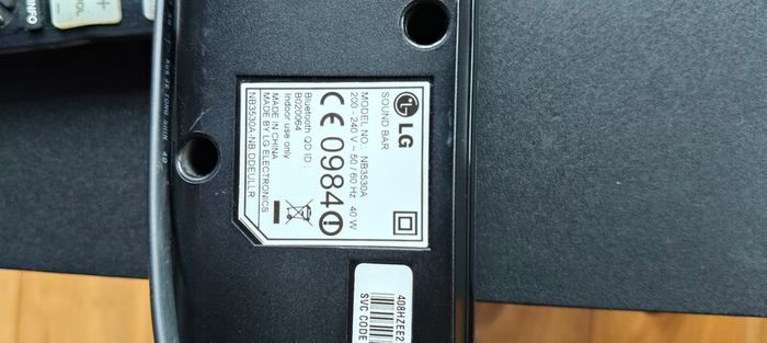 LG Soundbar and Subwoofer