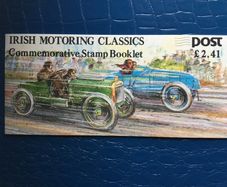 Irish stamps, 1988 booklet, motoring classics