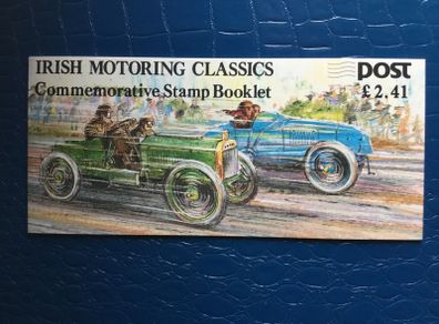 Irish stamps, 1988 booklet, motoring classics