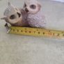 Double Owl resin figurine neat glassy eyes great horned owl Image 3