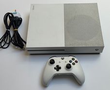 Xbox One S console with controller