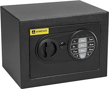 NEW SALE | Electronic Safe, 17x23x17cm (HxWxD), Carbon Satin Black