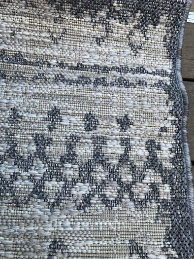 New 240cm x 58cm distressed oatmeal and grey indoor/outdoor runner