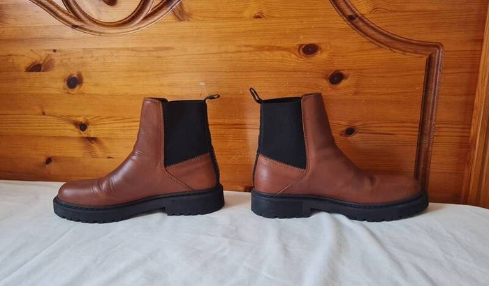 Tommy jeans warm lined chelsea boots Size 5 eu 38 rich brown leather in excellent condition