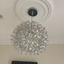 chrome hanging ceiling light Image 3