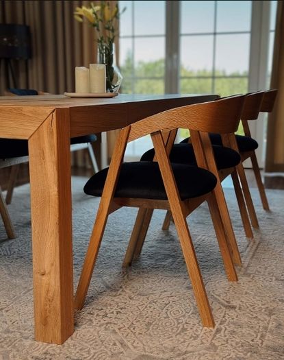 Oak Dining Armchair Plush Upholstered. Any Colouir or material