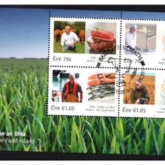 2015 Ireland Ireland: The Food Island Commemorative Stamps Miniature Sheet Used with First Day of Issue Cancel