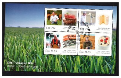 2015 Ireland Ireland: The Food Island Commemorative Stamps Miniature Sheet Used with First Day of Issue Cancel