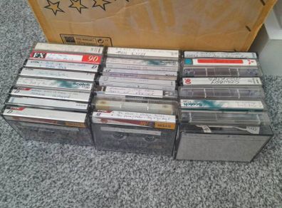 Audio cassettes, recordable cassette tapes, BASF, TDK, PHILIPS, SCOTCH, FX