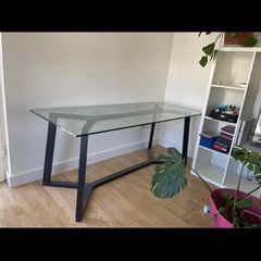 Glass dining table