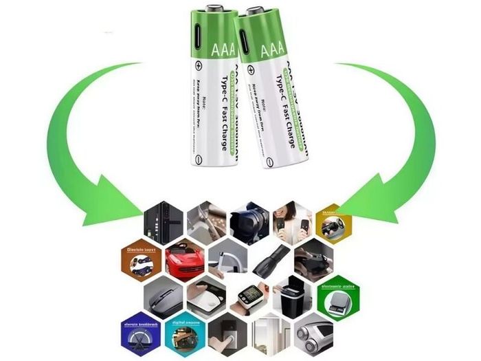 AAA USB Rechargeable Battery 1.5V Li-ion No Charger Needed