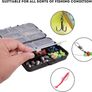 NEW SALE | Fishing Swivels Snaps Kit 226pcs/Box Barrel Rolling Swivels Snaps Sinker Weights Crossline Three Way Swivel Split Rings Line Beads Duo Lock Snaps Image 6