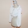 Tie Front Puff Sleeve Cop Top Image 3