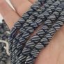 Vintage African white Stripe Black 7.0mm - 7.3mm Glass Beads Necklace Image 7