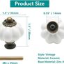 12 Pack Ceramic Door Knobs White Drawer Knobs, Pumpkin Ceramic Knobs Vintage Cupboard Knobs with Mounting Screws, Antique Wardrobe Pull Handles Kitchen Cabinet Knobs for Dresser Image 3
