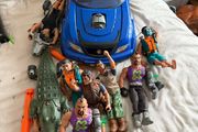 Huge Vintage Action Man Bundle 9 Figures Dr X Two F1 Cars 4x4 Crocodile and Accessories