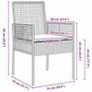 Garden Bistro Set 3 pcs Beige Poly rattan Image 8