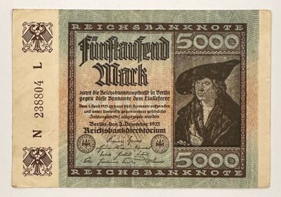 Germany 5000 Mark 1922 Banknote