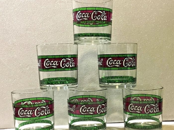 Coca Cola set of Liberty glasses from the 80's